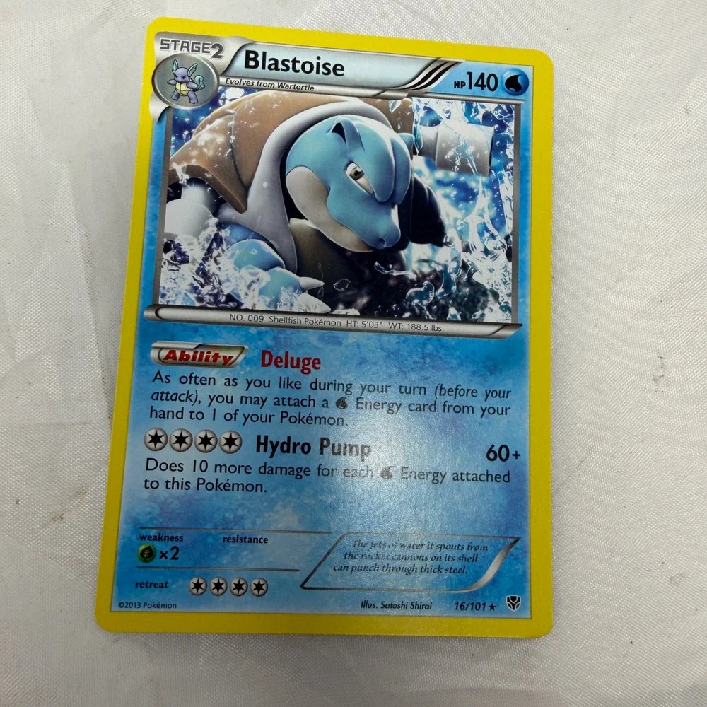 Pokemon Blastoise 16/101 non Holo Black White Plasma Blast 2013 Card